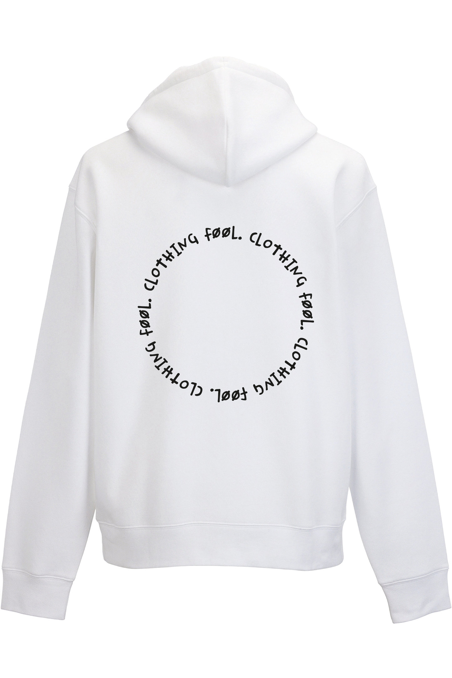 Black circle hoodie - Wit