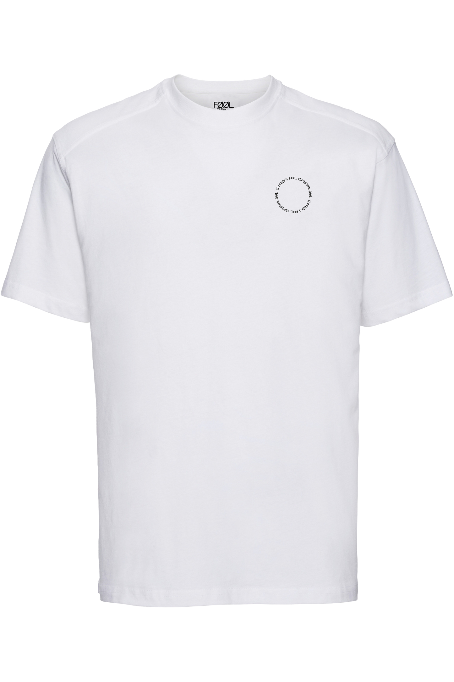 FØØL black circle T-shirt - Wit