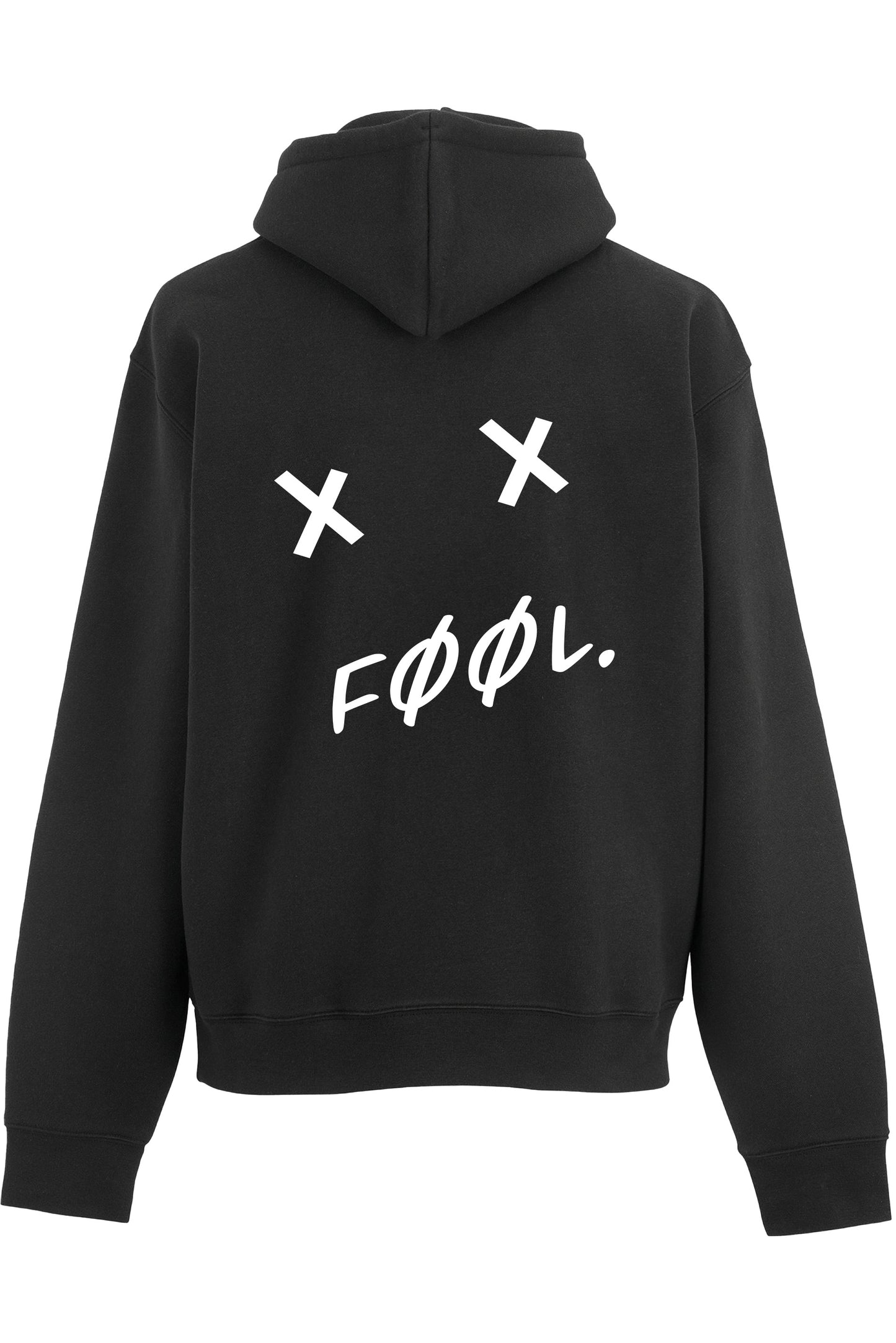 Abstract bear design hoodie - Zwart