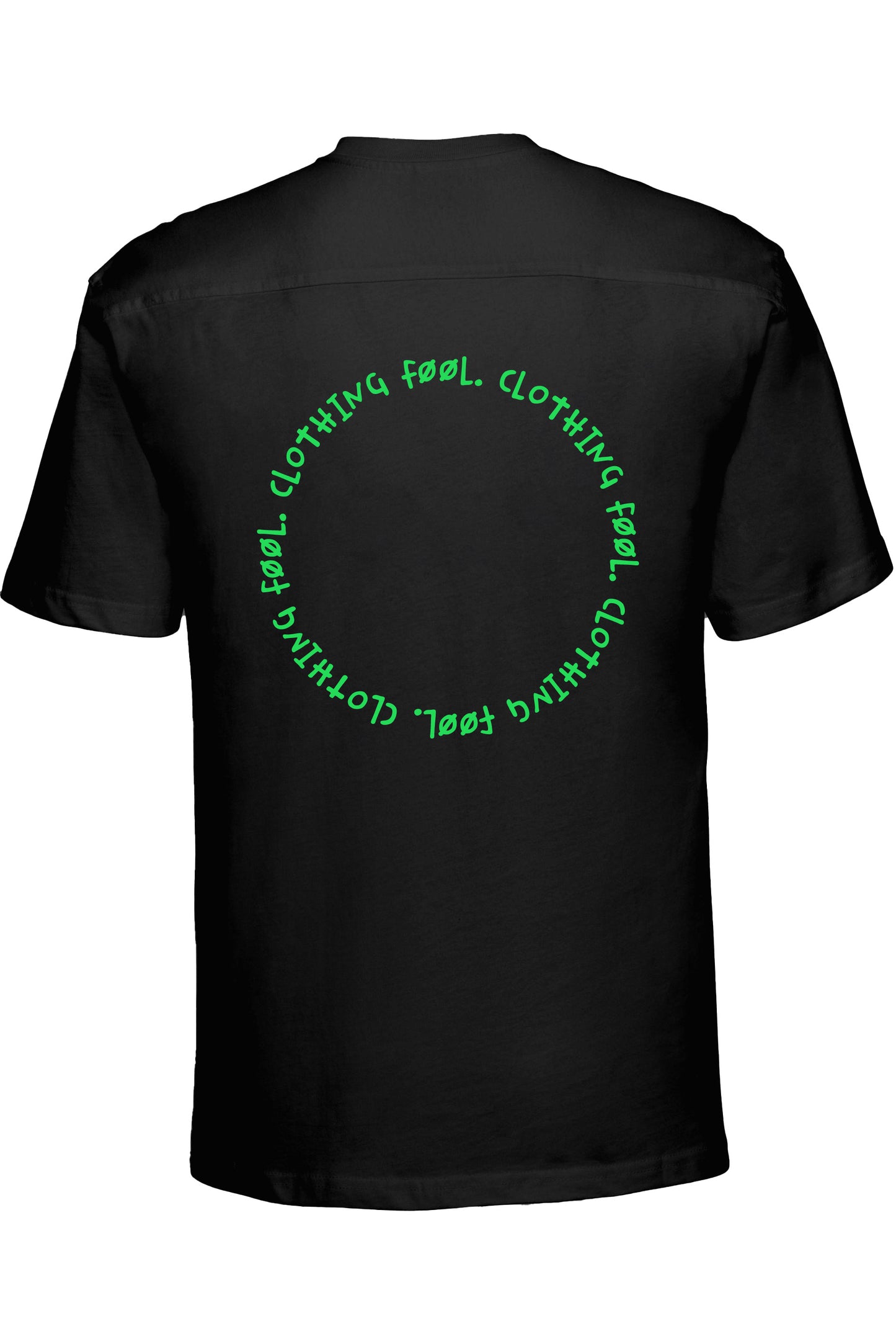 FØØL green circle T-shirt - Zwart