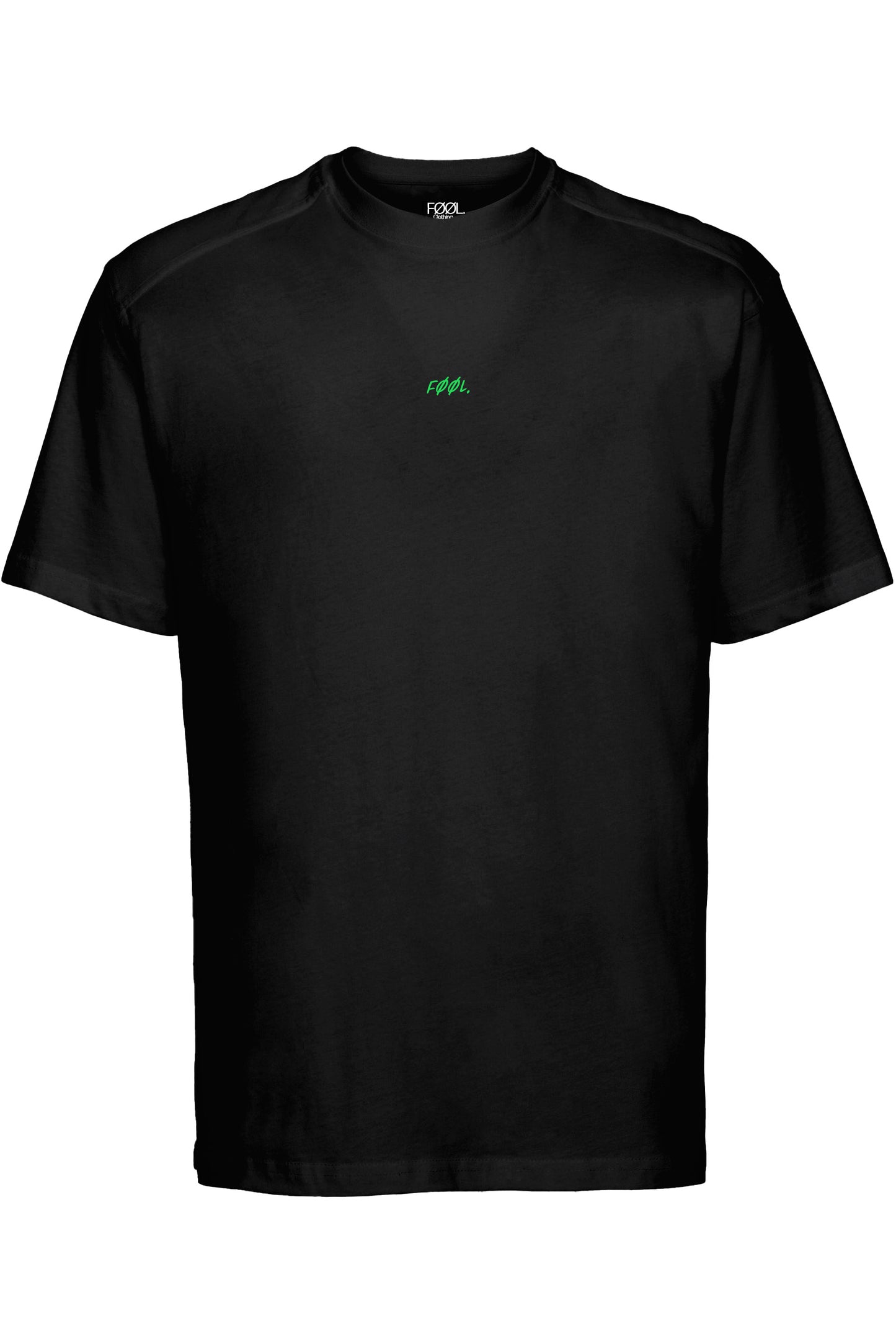 FØØL green circle T-shirt - Zwart