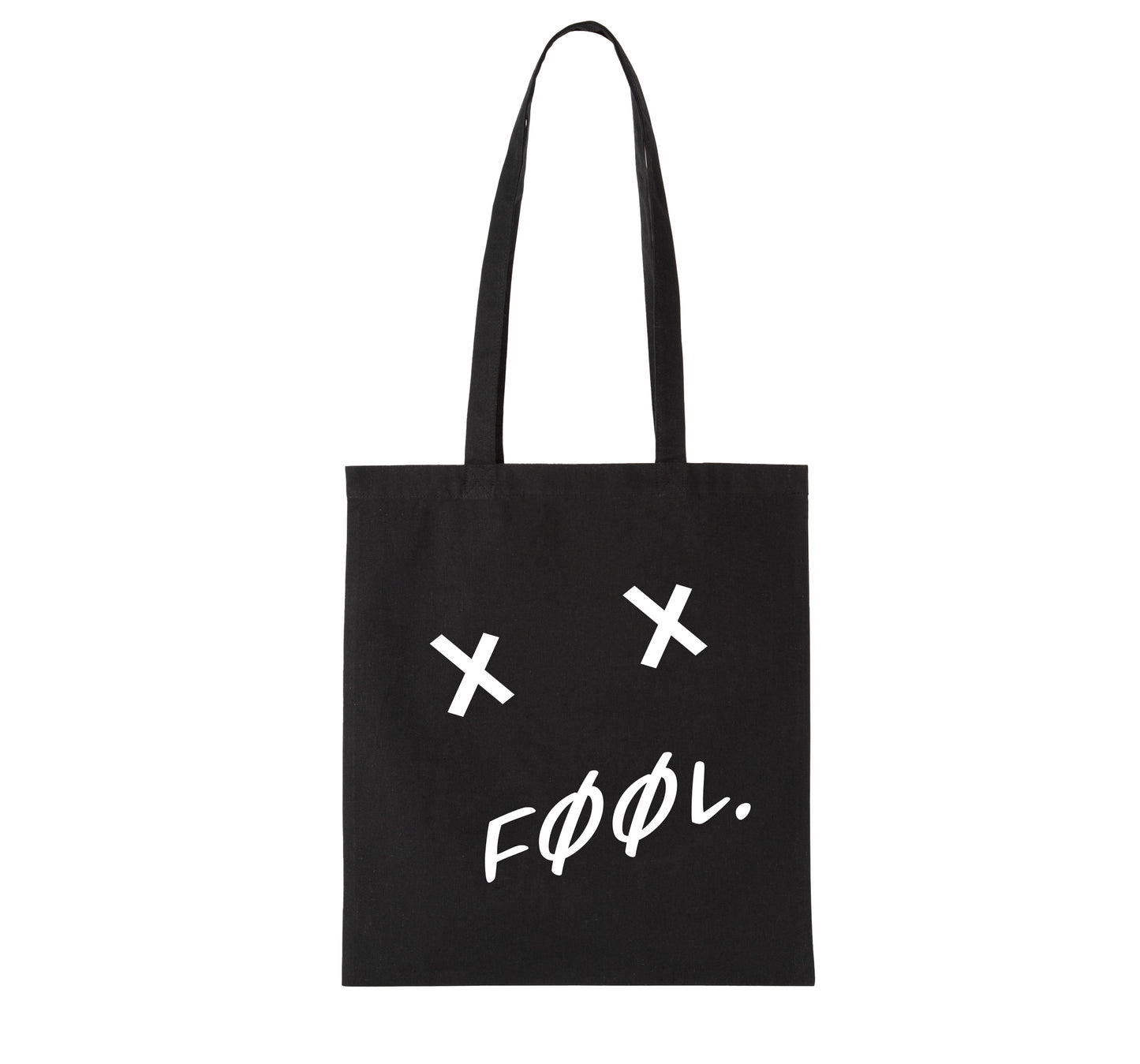 FØØL shopper smiley face – Zwart