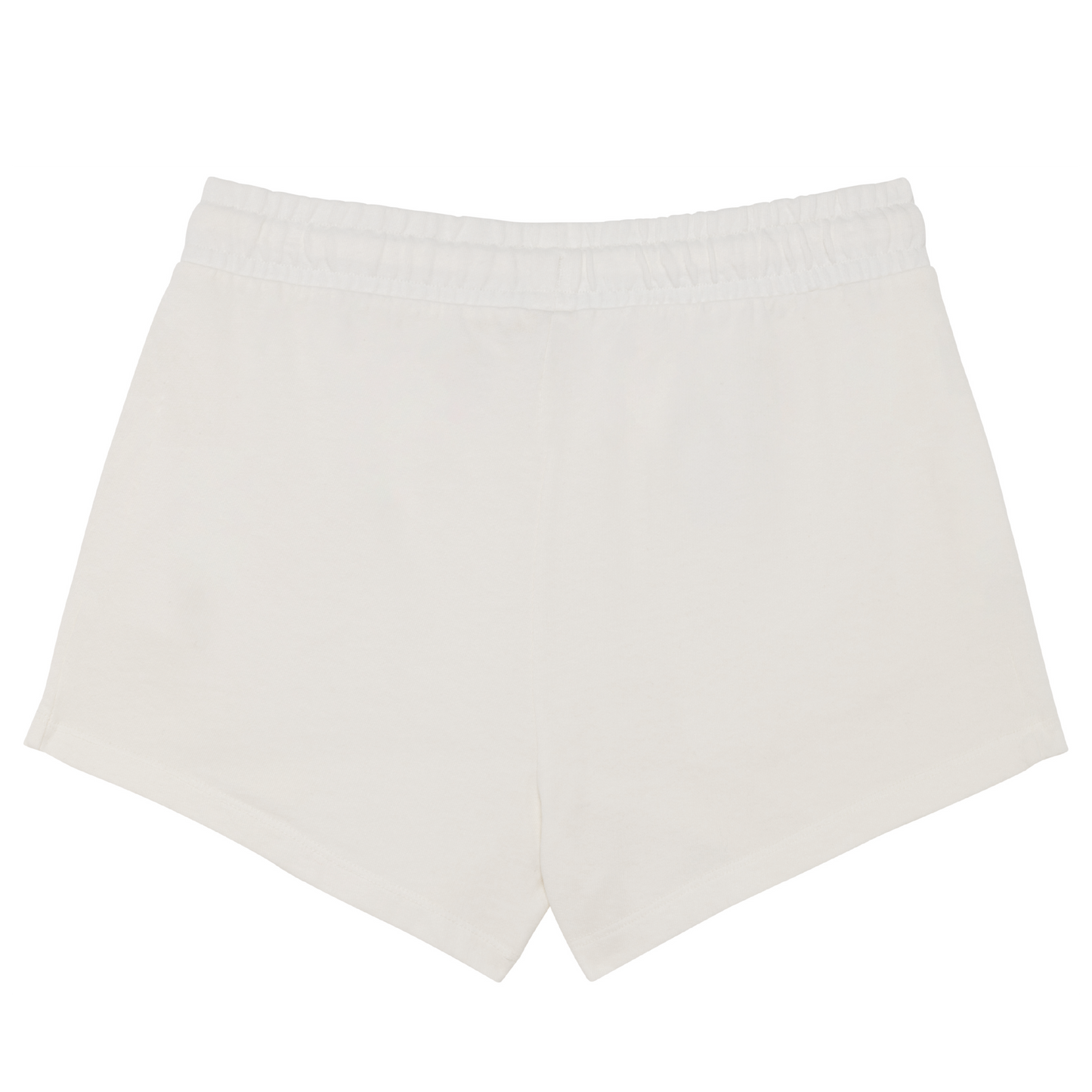 Achterkant van de ivory kleur dames short.