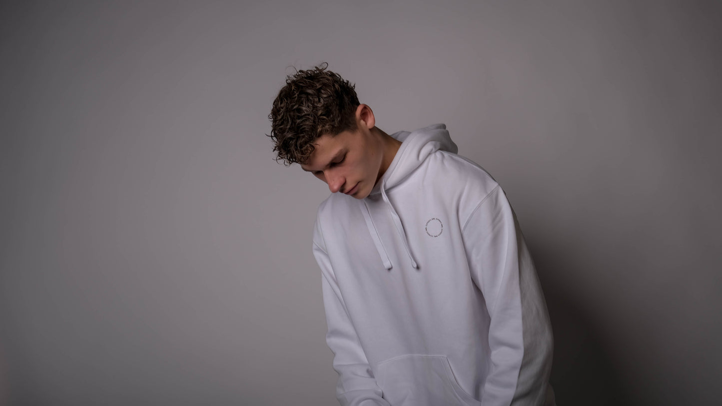 Black circle hoodie - Wit