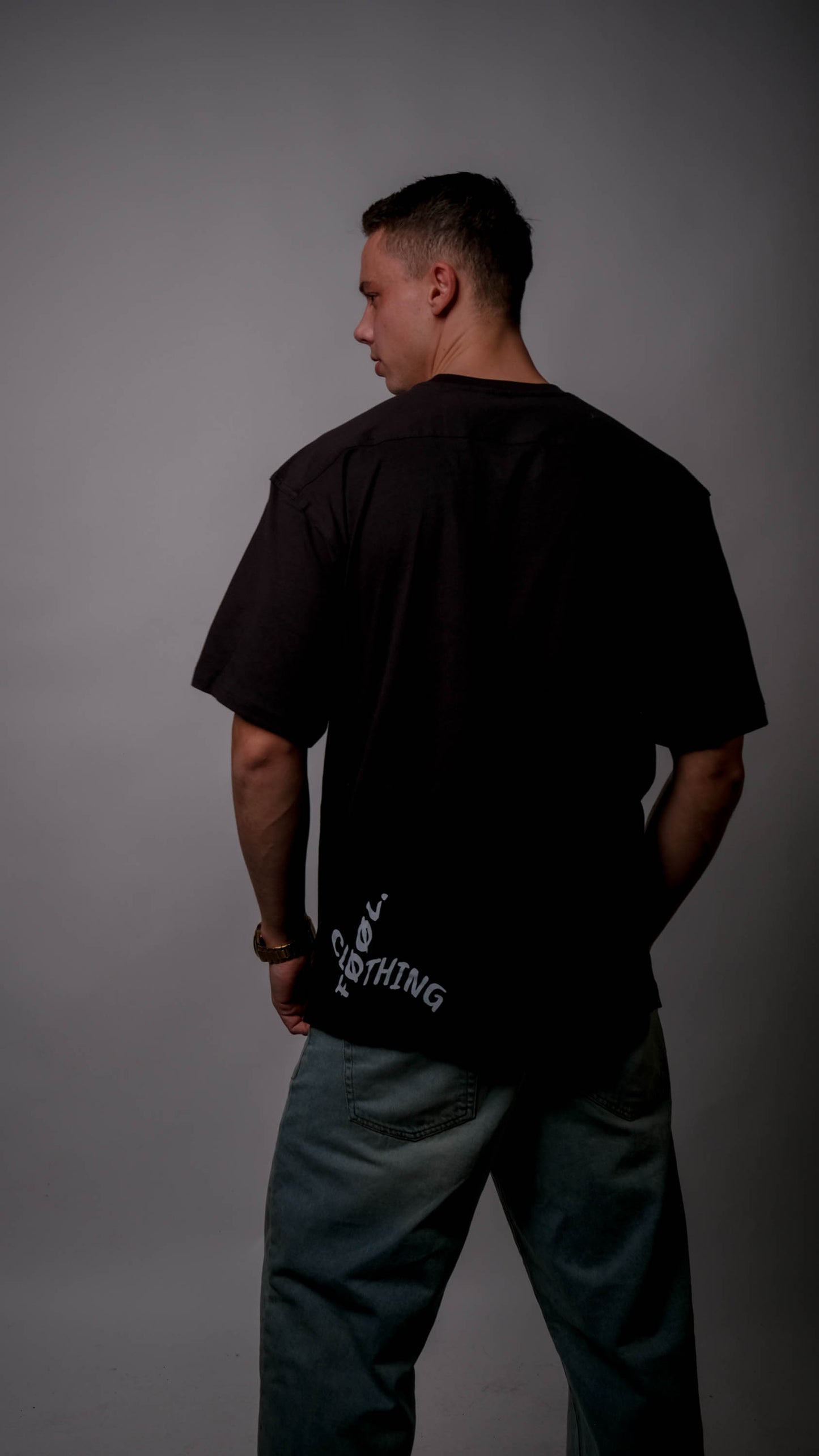 FØØL wavy T-shirt - Zwart