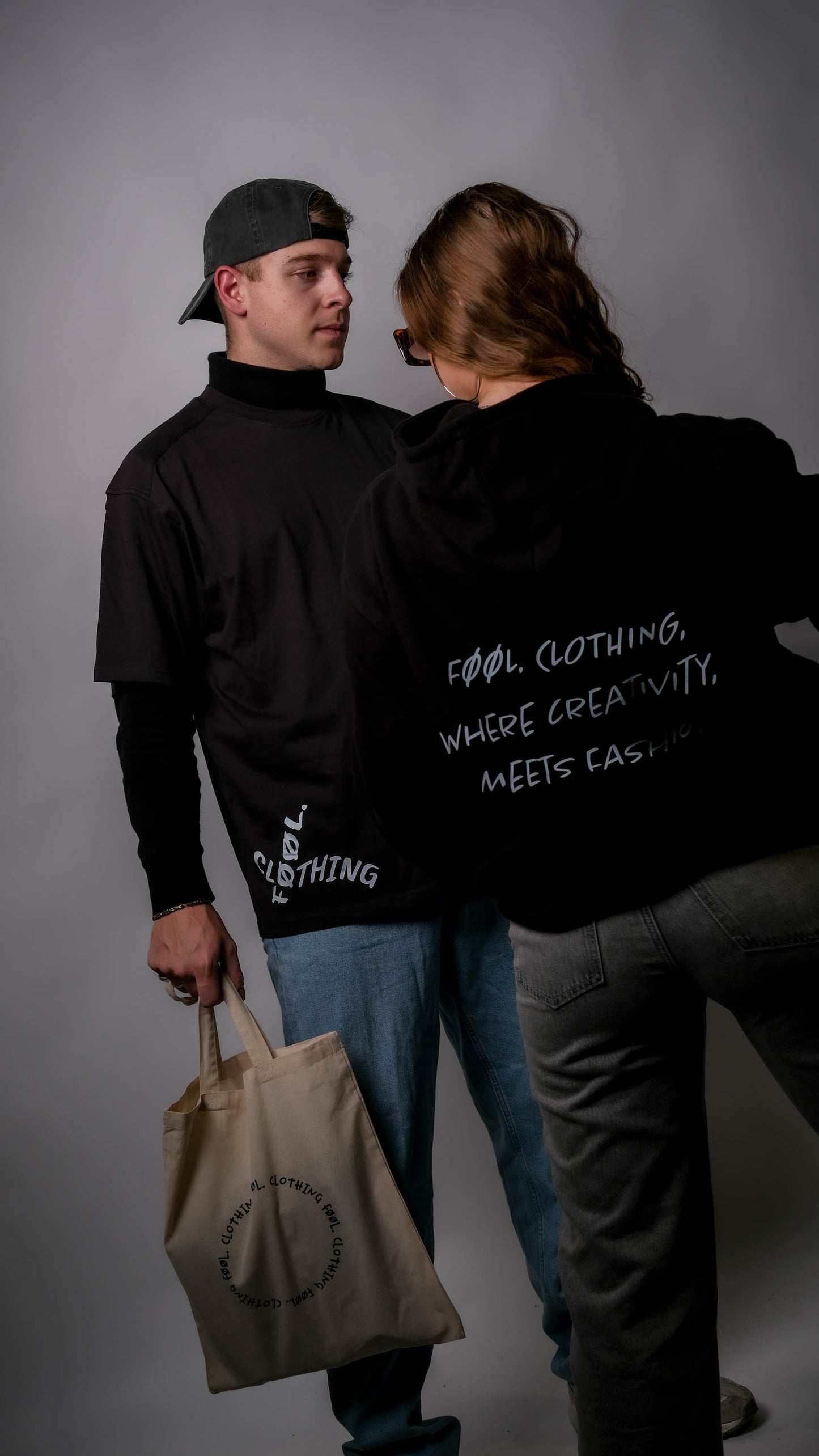 FØØL Shopper Black Circle – Naturel