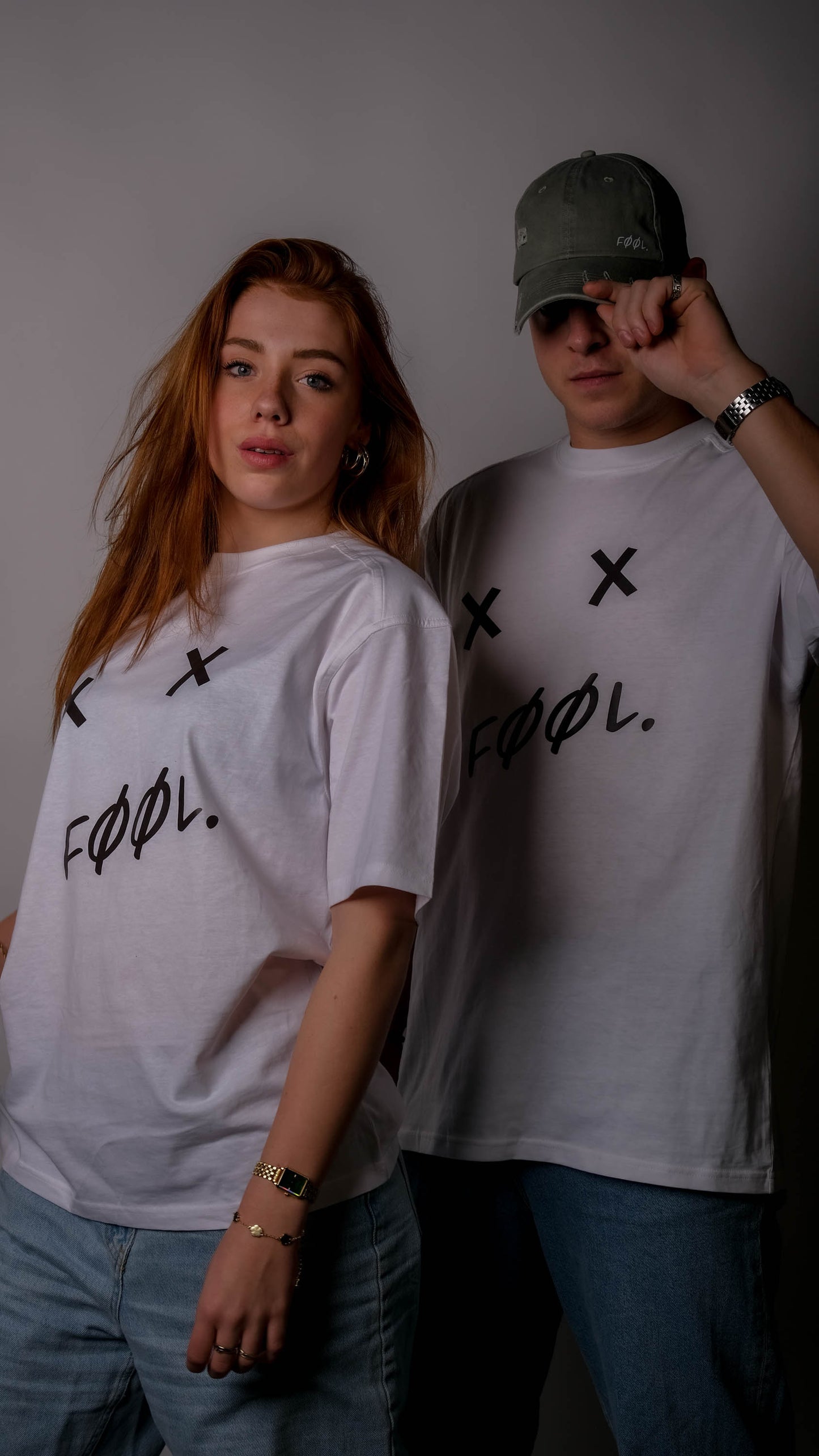 FØØL abstract bear design T-shirt - Wit