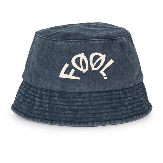 Recycled Bucket Hat met FØØL. logo