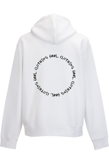 Black Circle Hoodie - Wit